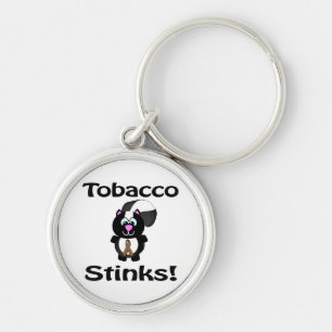Tobacco Stinks Skunk Awareness Design Key Ring