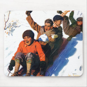 Tobagganing Mouse Mat