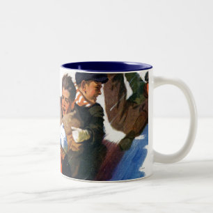 Tobagganing Two-Tone Coffee Mug