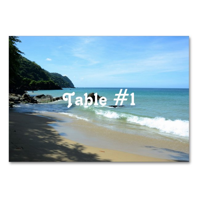 Tobago Beach Table Number (Front)