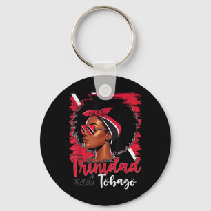 Tobagonian Girl Trinidad Flag Proud Trini Women T- Key Ring