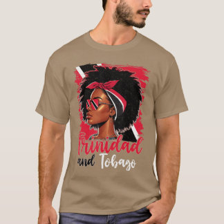 Tobagonian Girlrinidad Flag Proudrini Women vintag T-Shirt