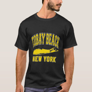 Tobay Beach Long Island Ny Varsity Style Yellow Pr T-Shirt