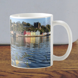Tobermory, Isle of Mull, Scotland with Flowers Coffee Mug