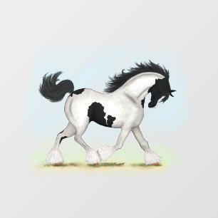 Tobiano Gypsy Vanner Horse Decal