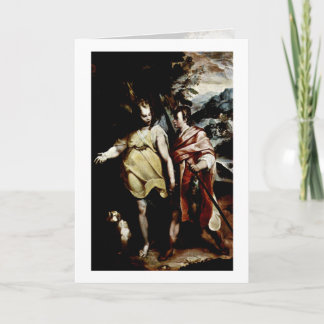 Tobias And The Angel By Raffaellino Da Reggio Card