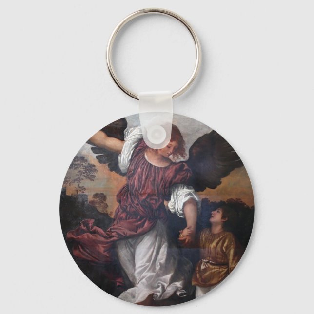 Tobias and the Archangel Raphael  - Titian Key Ring (Front)