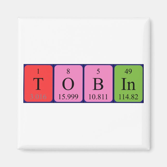 Tobin periodic table name magnet (Front)