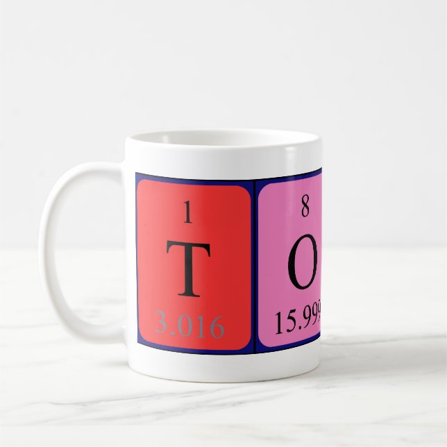 Tobin periodic table name mug (Left)