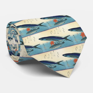 Tobiuo & Ishimochi - Colorful Japanese Fish Print Tie