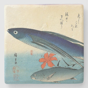 Tobiuo & Ishimochi - Colourful Japanese Fish Print Stone Coaster