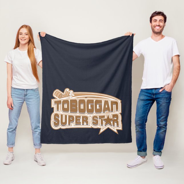 Toboggan Superstar Winter Sports Novelty Fleece Blanket (In Situ)
