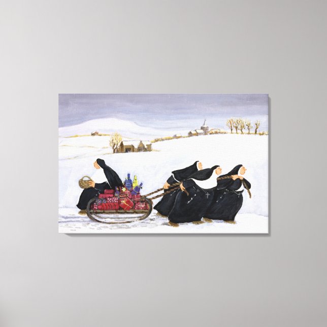 Tobogganing  2 canvas print (Front)