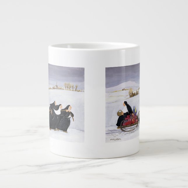 Tobogganing  2 large coffee mug (Front)