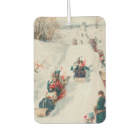 "Tobogganing", Chromolithograph, Louis Prang & Co.