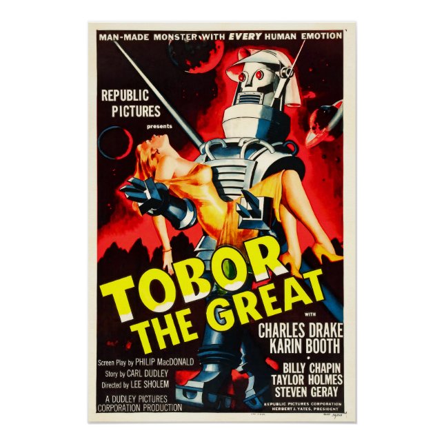 TOBOR Robot Horror Monster Movie Poster (Front)