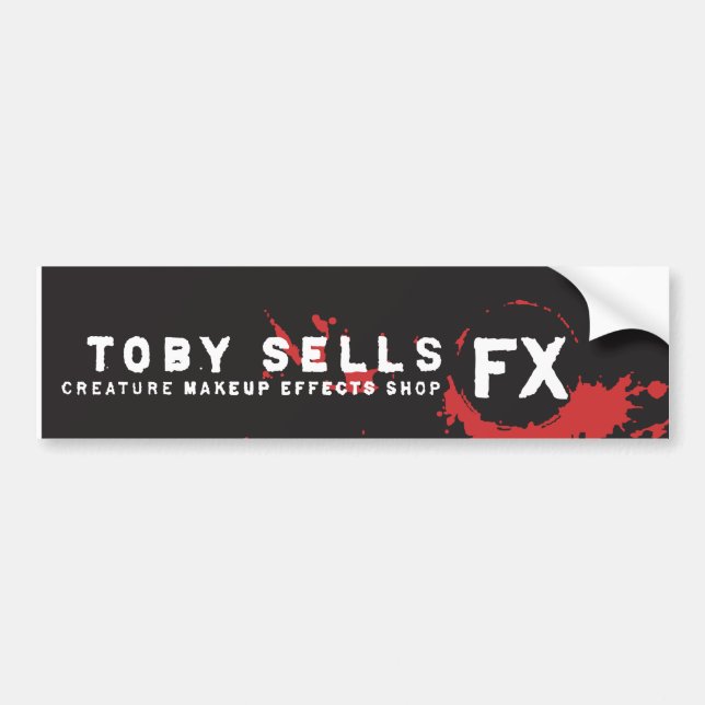 Toby Sells Creature Makeup FX Shop Bumper Sticker (Front)