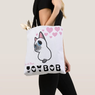 TOBY TOYBOB LOVE AT FIRST TOYBOB PINK HEARTS TOTE BAG