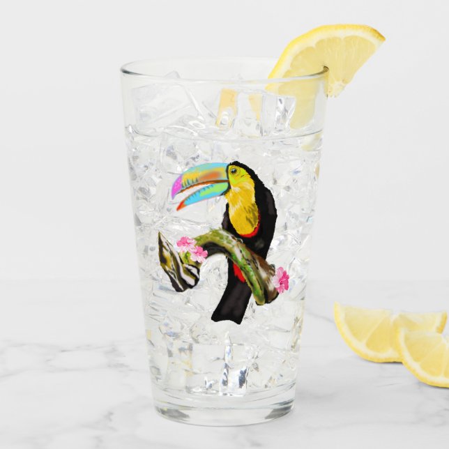 Toco Toucan Bird Glass (Back Ice)