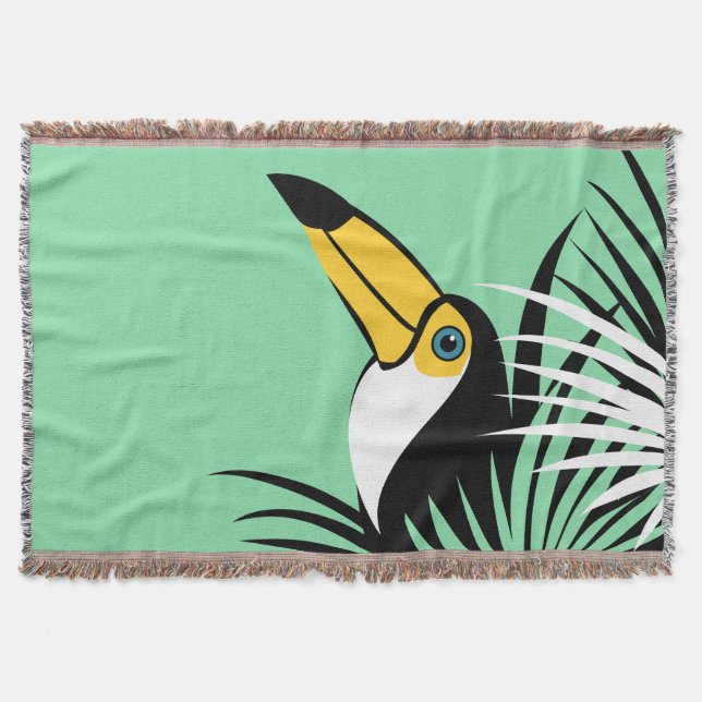 Toco Toucan Bird Throw Blanket (Front)
