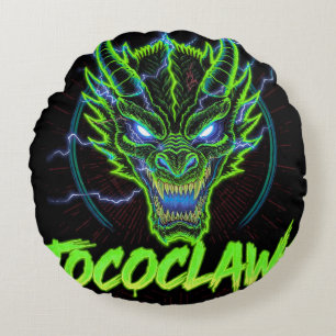 TOCOCLAWS Biohazard Skeleton: Radioactive Gas Mask Round Cushion