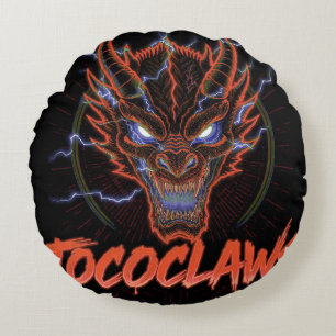 TOCOCLAWS Biohazard Skeleton: Radioactive Gas Mask Round Cushion