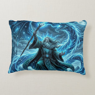 TOCOCLAWS Celestial Wizard & Ethereal Star Dragon Decorative Cushion