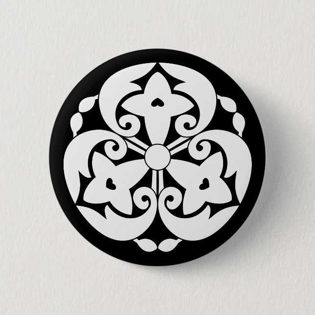 Toda forsythia 6 cm round badge (Front)