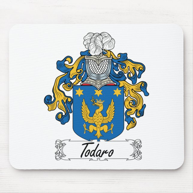 Todaro Family Crest Mouse Mat (Front)