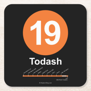 Todash Square Paper Coaster