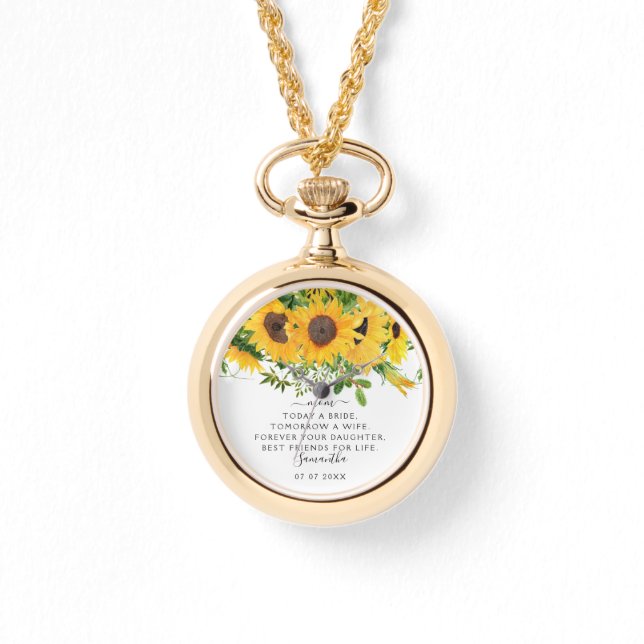 Today a Bride Mum Wedding Keepsake Gift Watch (Front)