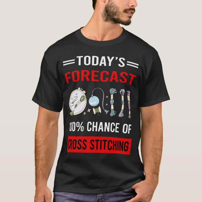 Today Forecast Cross Stitching T-Shirt (Front)