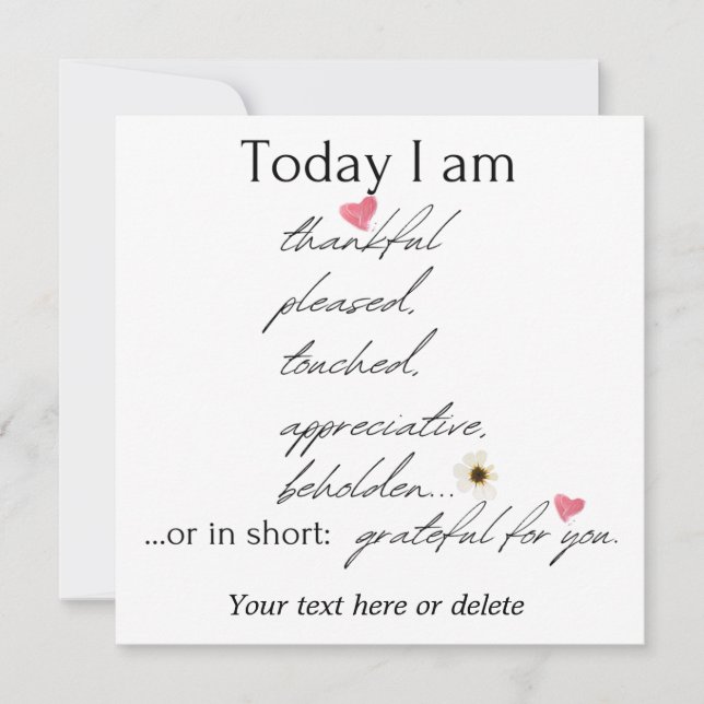 Today I am thankful inspirational customizable (Front)