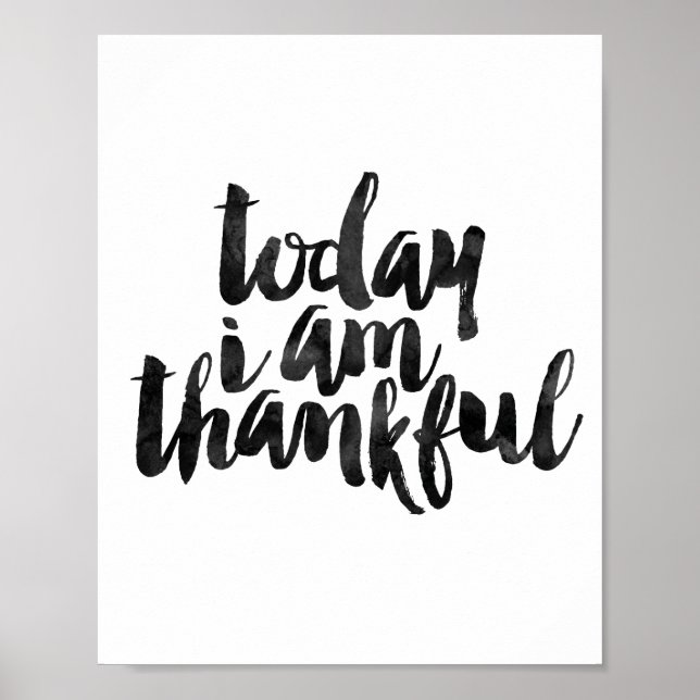 Today I Am Thankful Poster (Front)