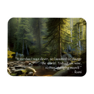 Today I Am Wise Quote Nature Landscape Magnet