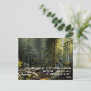Today I Am Wise Quote Nature Landscape Postcard