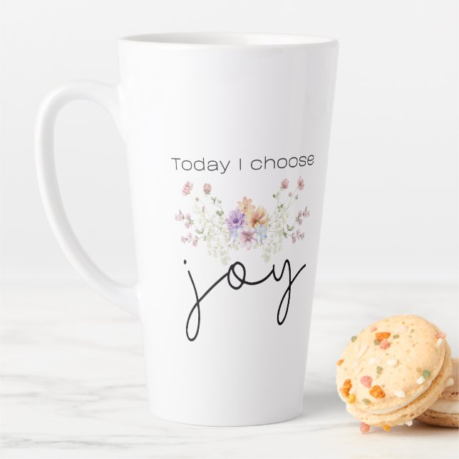 Today I choose Joy Inspirational Wildflowers Latte Mug (In Situ)