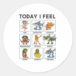 Today I Feel Italian Brainrot Meme Funny _1 Classic Round Sticker