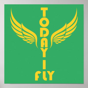 today I fly-inspirational poster wall art