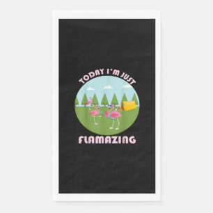 Today I’m Just Flamazing Flamingo Playing Guitar Napkin