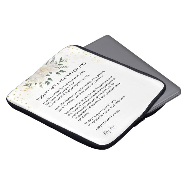 Today I Say A Prayer For You - Hope Peace Poem Laptop Sleeve (Front Top)