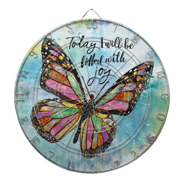 Today I Will Be Filled With Joy Dart Board (Front)
