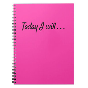 Today I Will... Daily To-Do Goals Planning Notebook