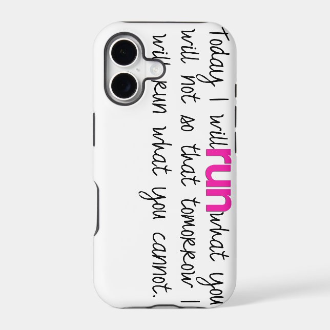 Today I Will Run iPhone Case (Back)