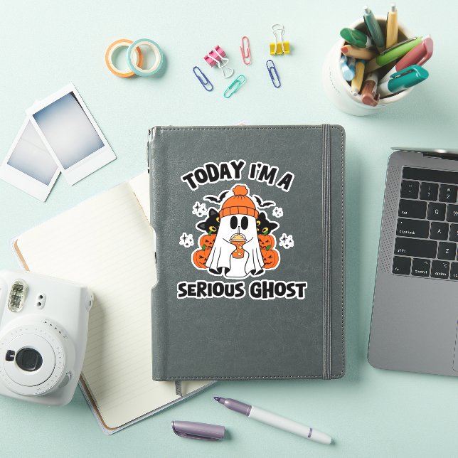 TODAY I'M A SERIOUS GHOST COFFEE PUMPKIN HALLOWEEN (iPad Cover)