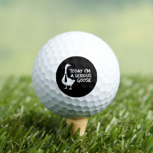 Today I'm a Serious Goose Funny Office Animal Golf Balls