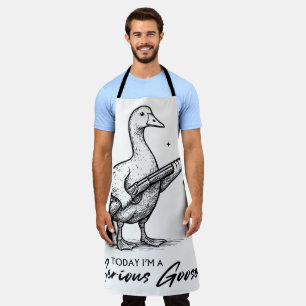 Today I'm A Serious Goose Lovers Goose With Gun Apron