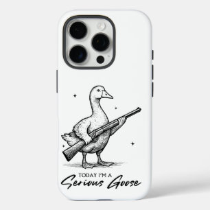 Today I'm A Serious Goose Lovers Goose With Gun iPhone 16 Pro Case