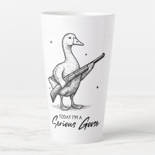 Today I'm A Serious Goose Lovers Goose With Gun Latte Mug