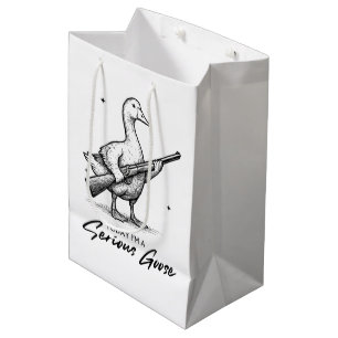 Today I'm A Serious Goose Lovers Goose With Gun Medium Gift Bag